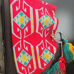 Colorful Geometric Knit Bag